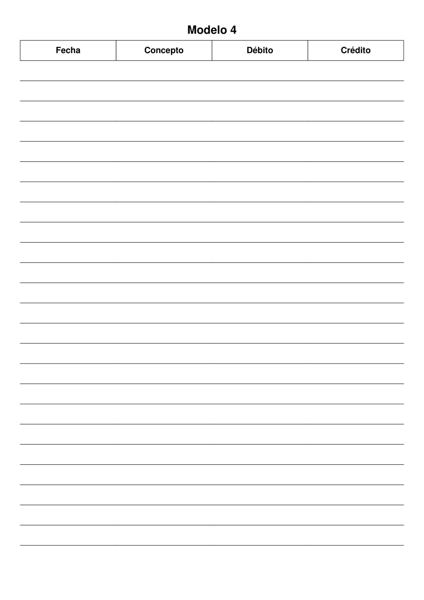 ⭐ Hoja De 4 Columnas Contabilidad Para Imprimir » 【 Descargar Gratis 】 🖨