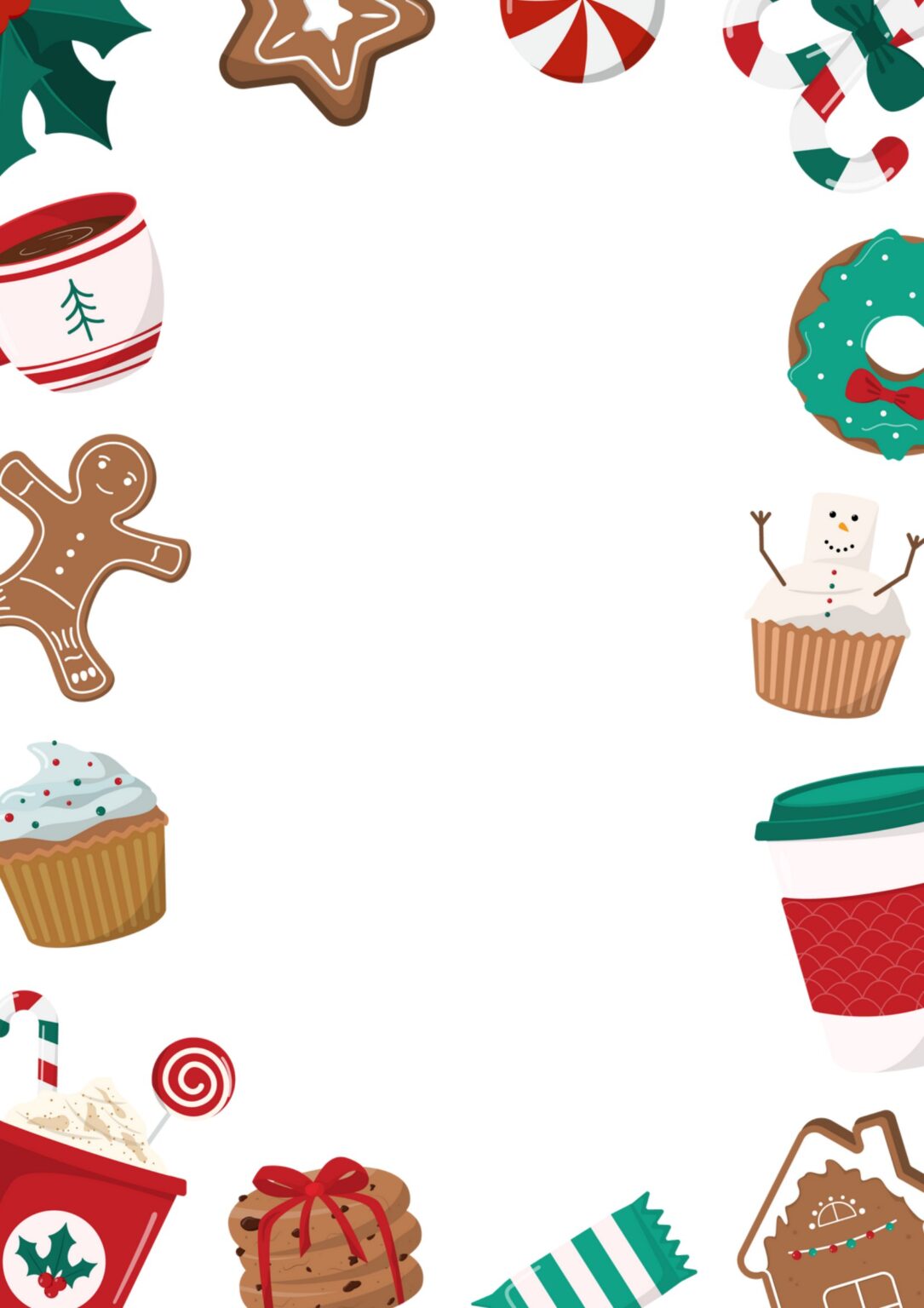 ⭐ Hoja Con Marco Navideño Para Imprimir » 【 Descargar Gratis 】 🖨